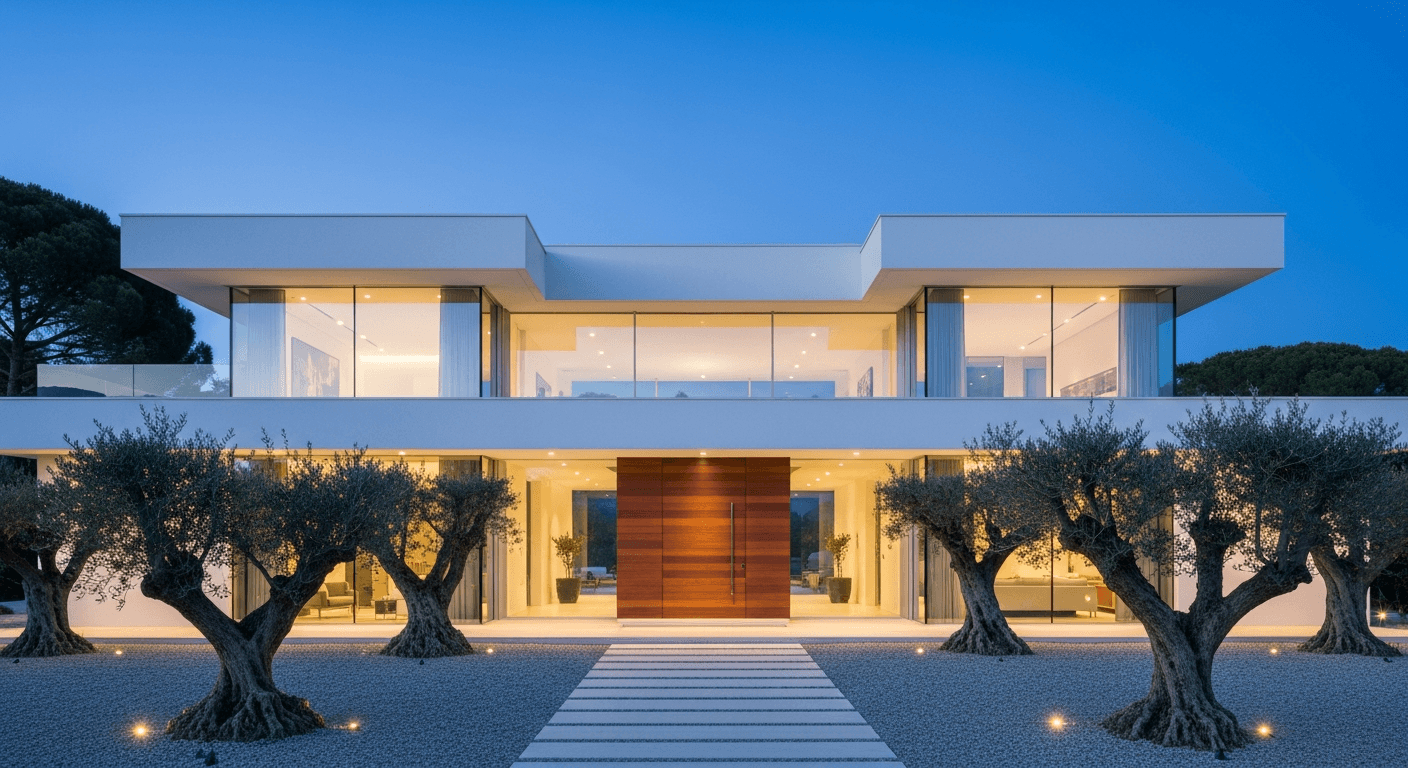 Façade et jardin de la Villa Étoile