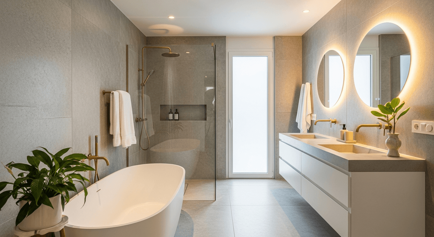 Salle de bain en marbre